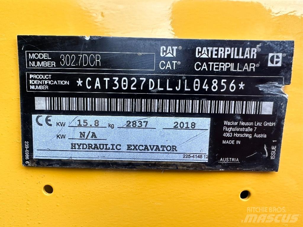 CAT 302.7 D CR Minigraafmachines < 7t