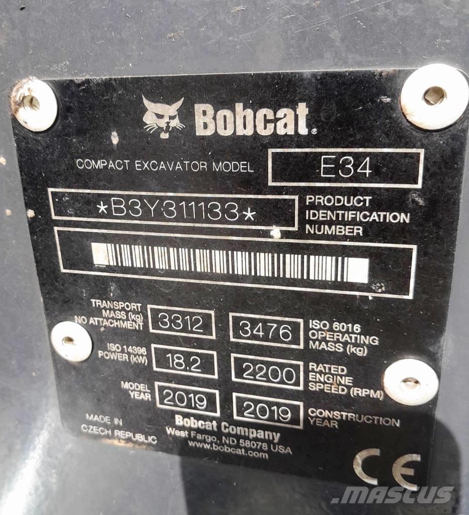 Bobcat E34 Minigraafmachines < 7t