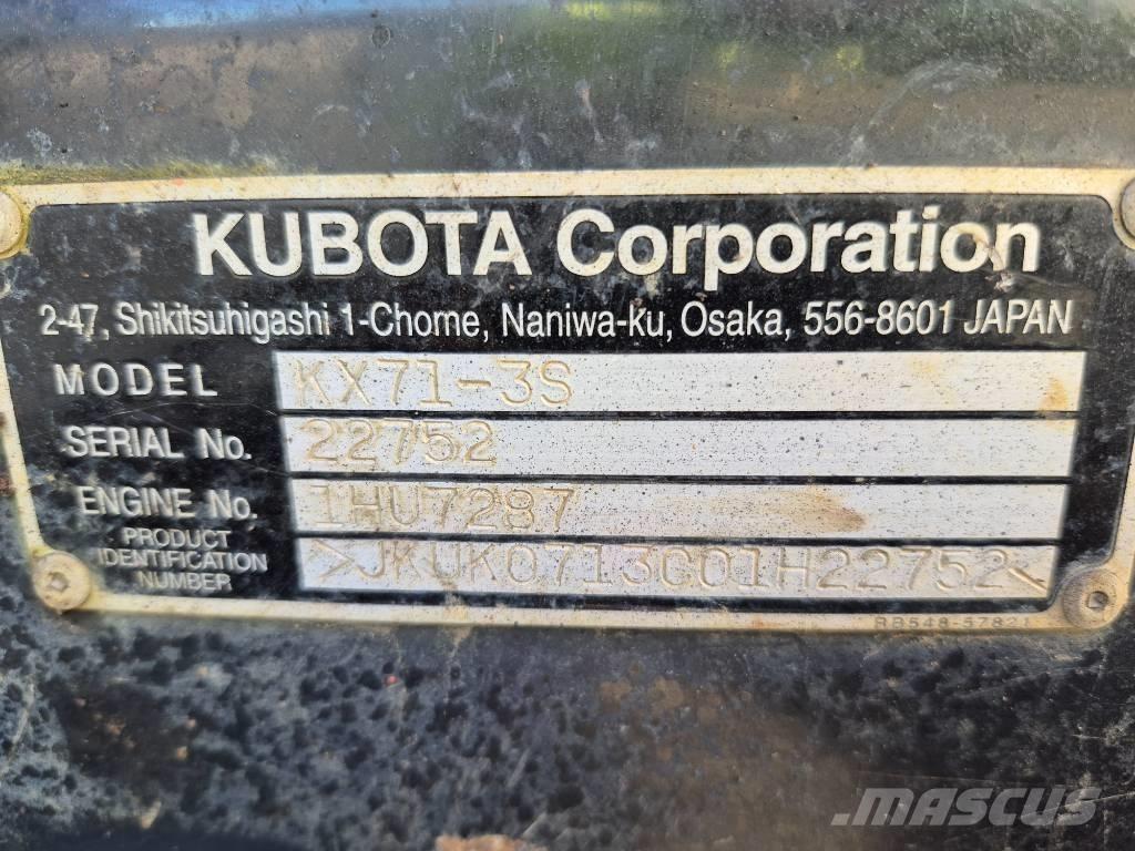 Kubota KX 71-3 Minigraafmachines < 7t