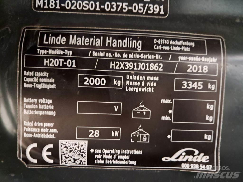 Linde H20T-01 LPG heftrucks