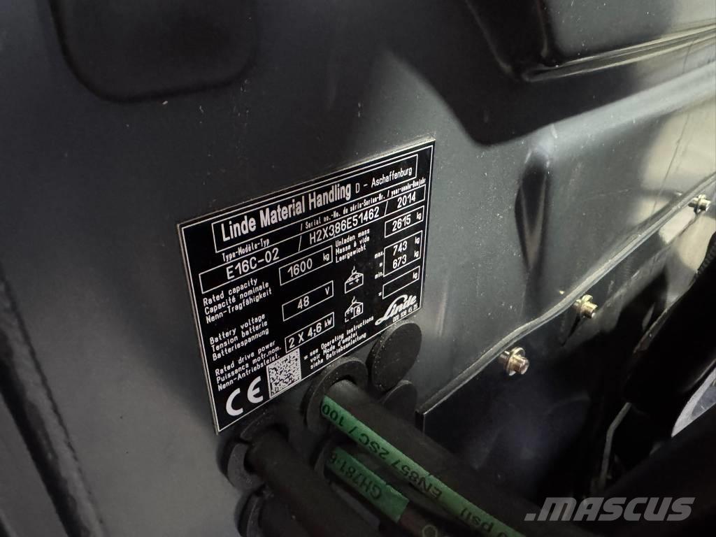 Linde E 16 C-02 Elektrische heftrucks