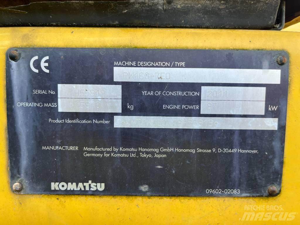 Komatsu PW 160-7 Wielgraafmachines