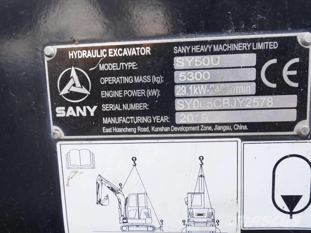 Sany SY 50 U Minigraafmachines < 7t