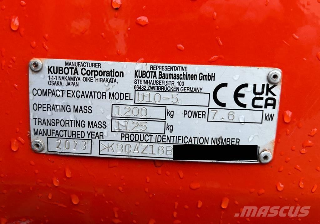 Kubota U 10-5 Minigraafmachines < 7t