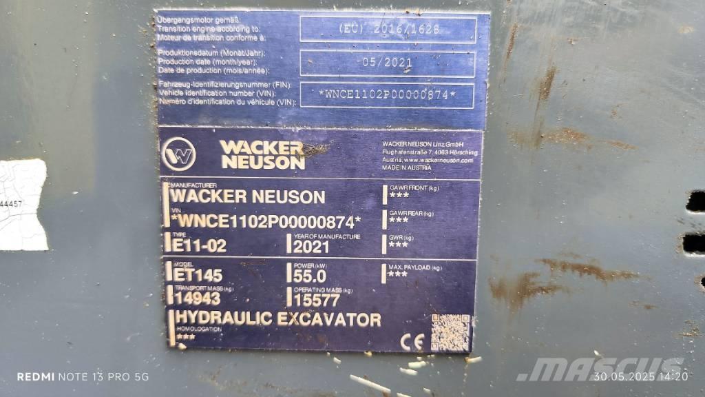 Wacker Neuson ET 145 Rupsgraafmachines