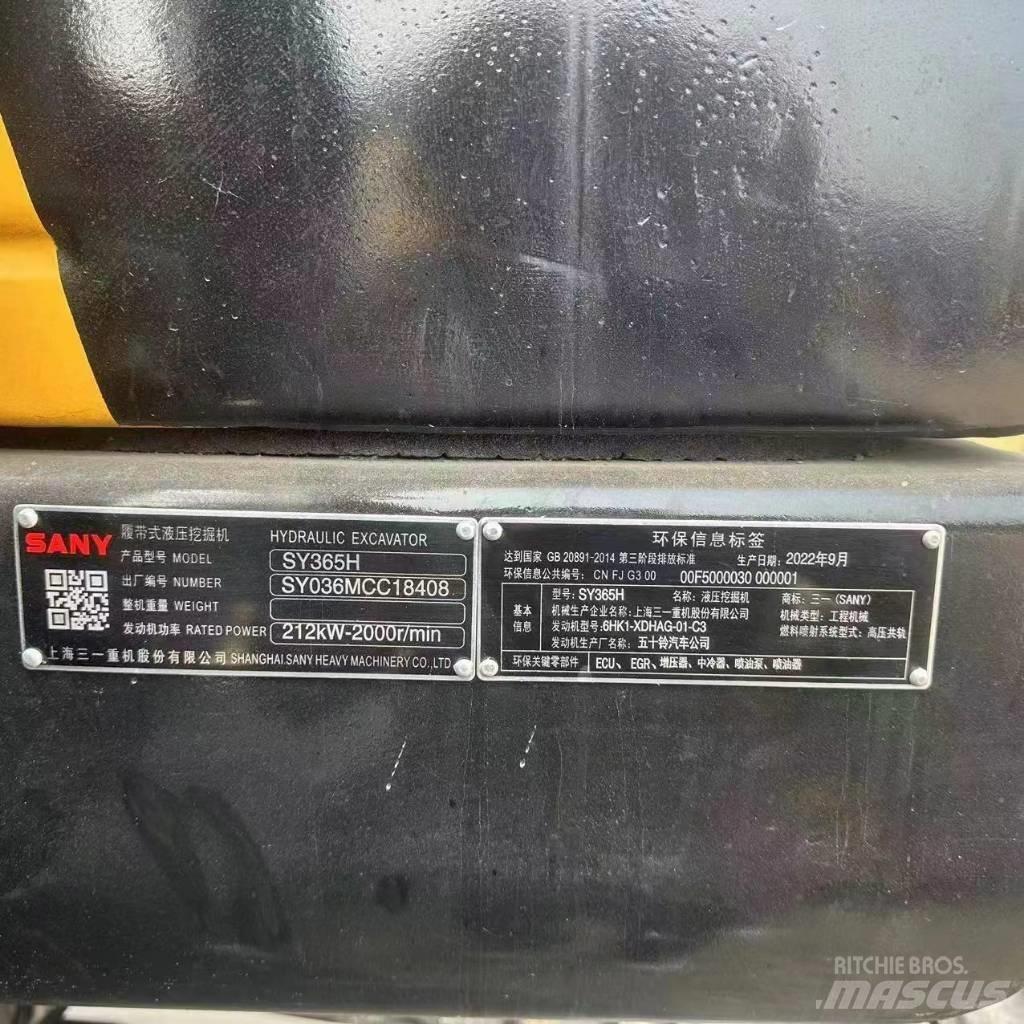 Sany SY 365 H Rupsgraafmachines