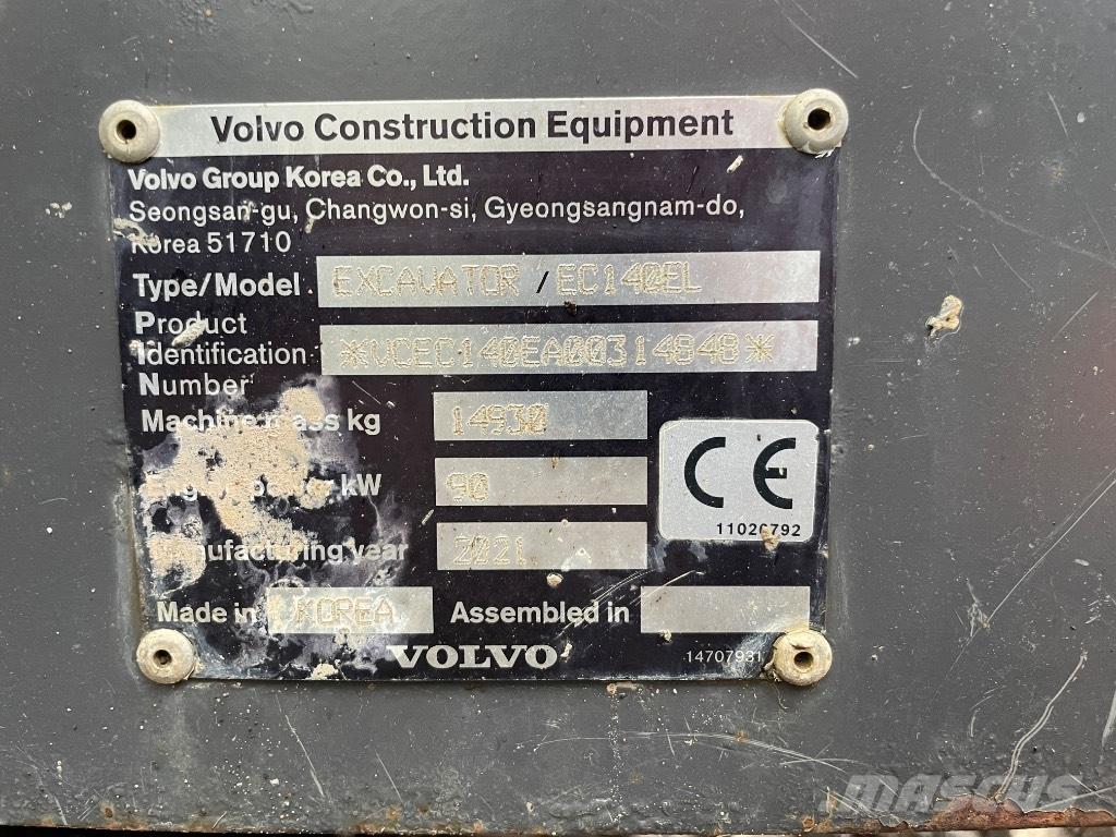 Volvo EC 140 EL Rupsgraafmachines