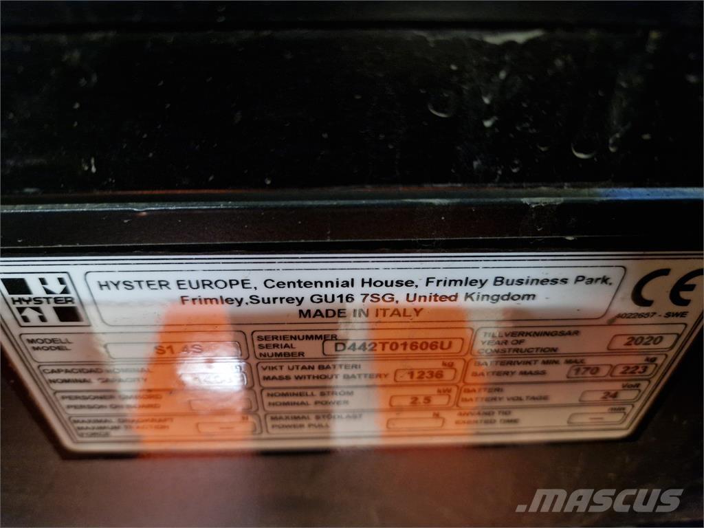 Hyster S1.4S IL Zelfrijdende stapelaars