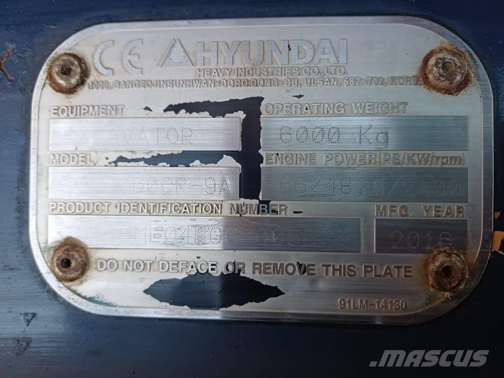 Hyundai 60cr-9a Minigraafmachines < 7t