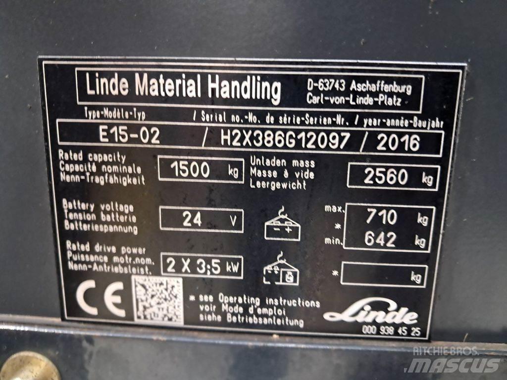 Linde E15-02 Elektrische heftrucks