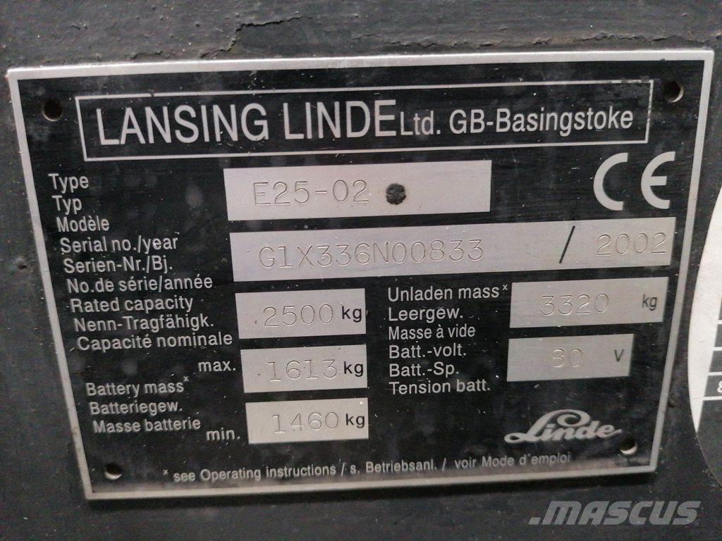 Linde E25-02 Elektrische heftrucks