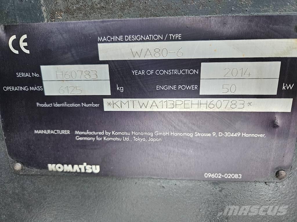 Komatsu WA80-6 Wielladers