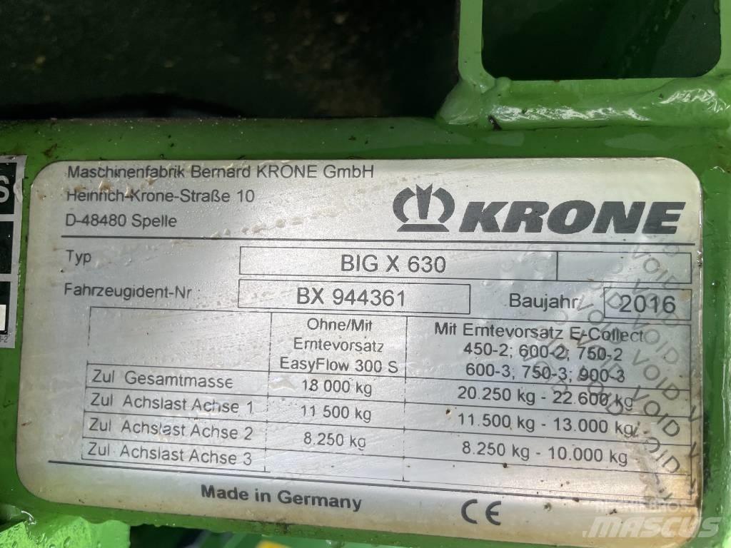 Krone Big X 630 Zelfrijdende veldhakselaars