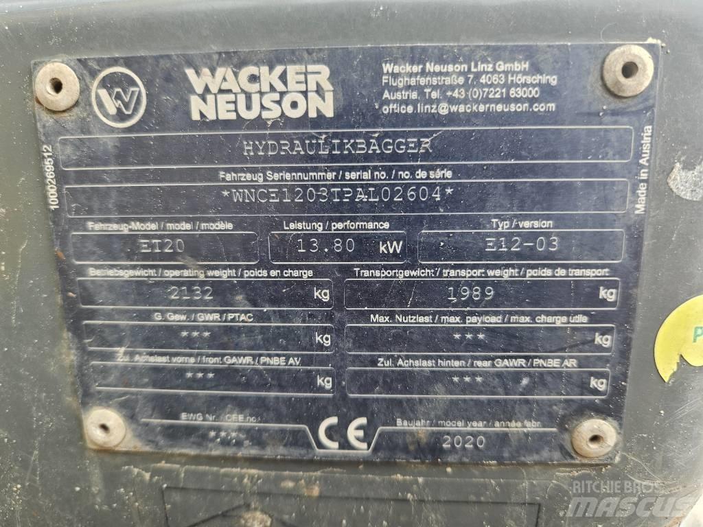 Wacker Neuson ET 20 Minigraafmachines < 7t