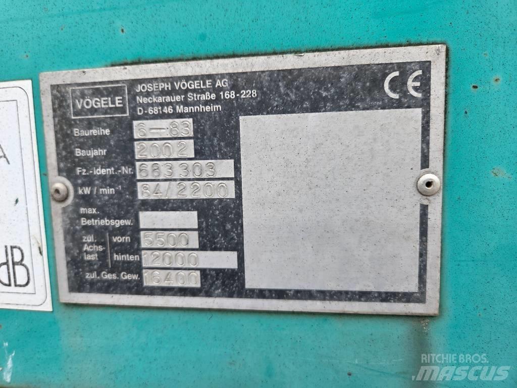 Vögele Super 1603 Asfaltafwerkmachines