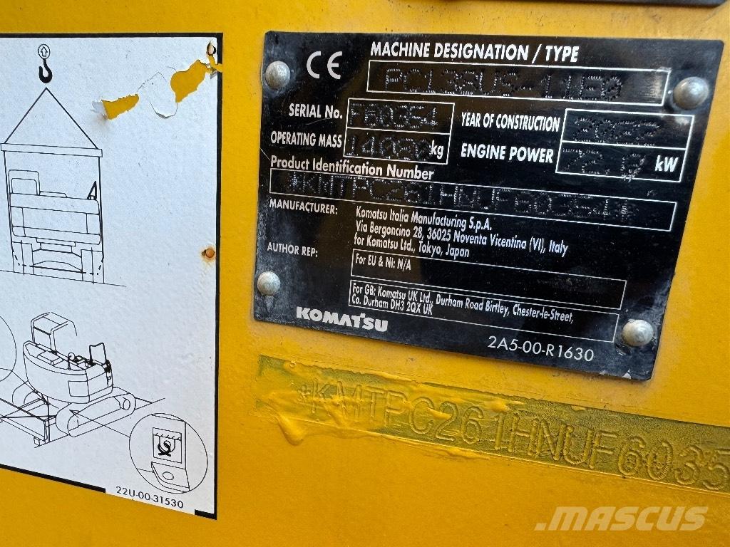 Komatsu PC 138 US-11 Rupsgraafmachines