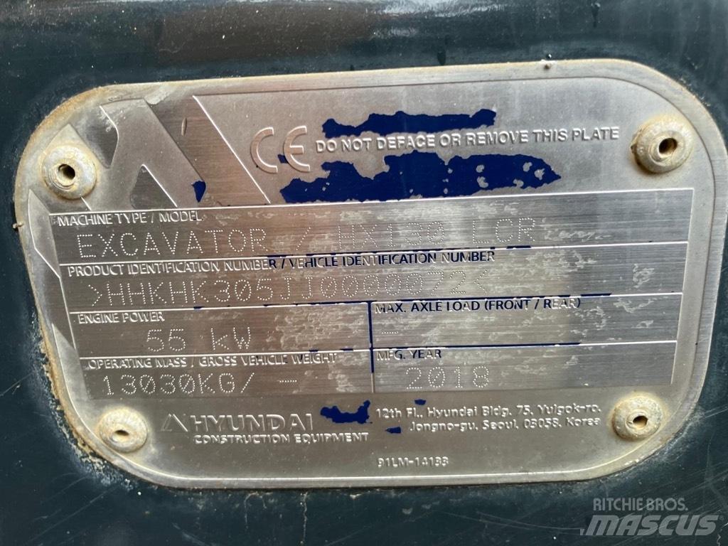 Hyundai HX 130 LCR Rupsgraafmachines