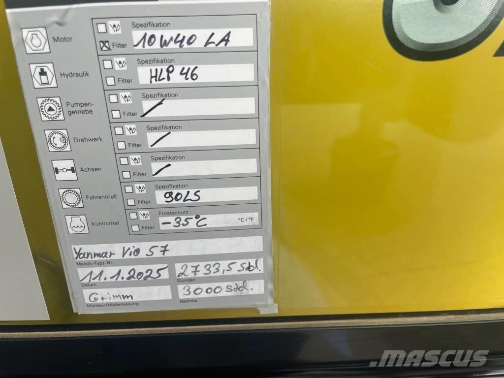 Yanmar Vio 57 - 6A Minigraafmachines < 7t