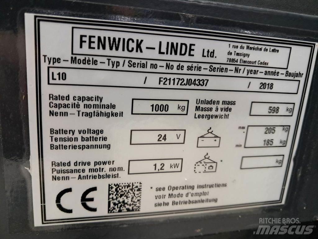 Linde L10 Meeloop stapelaar