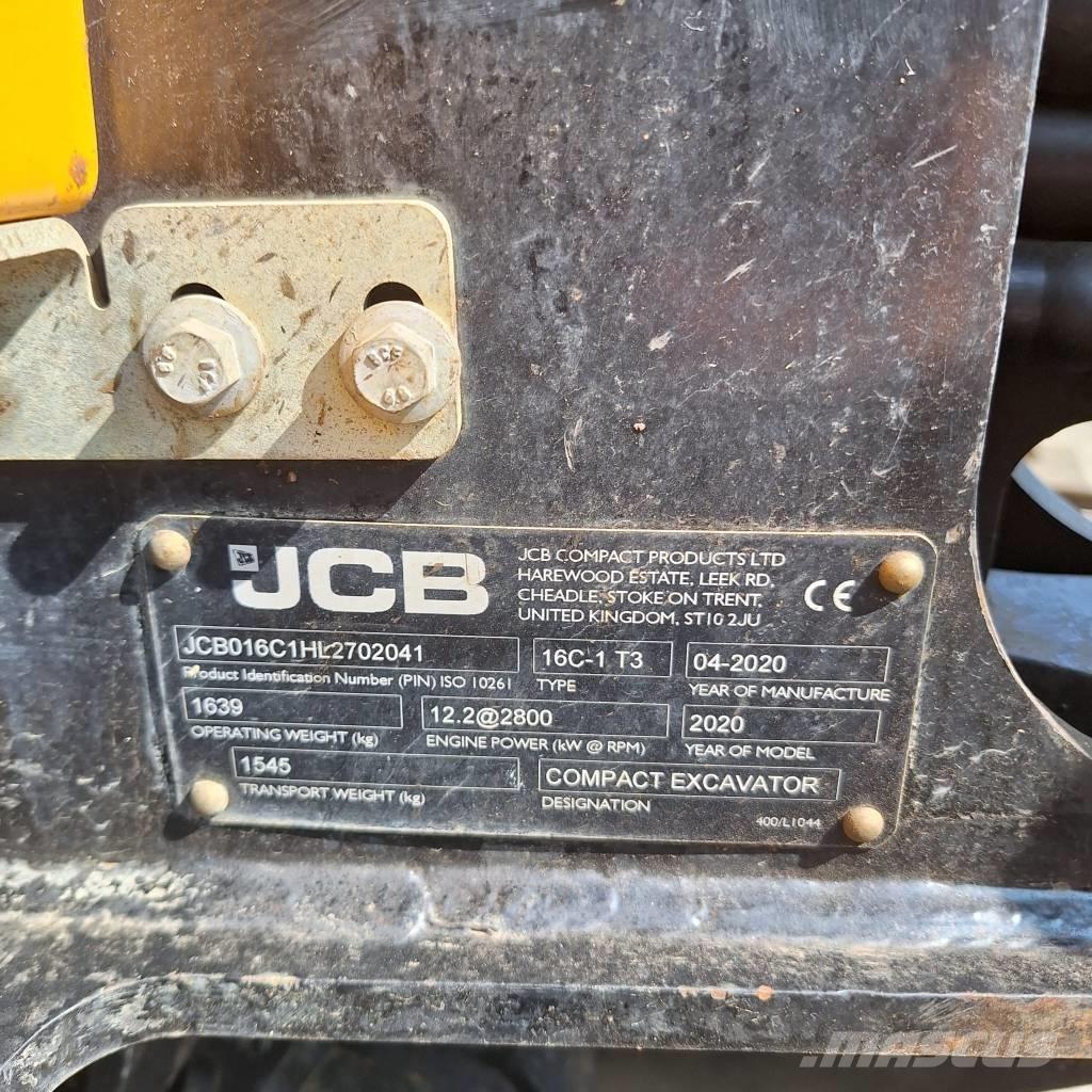 JCB 16 C-1 Minigraafmachines < 7t