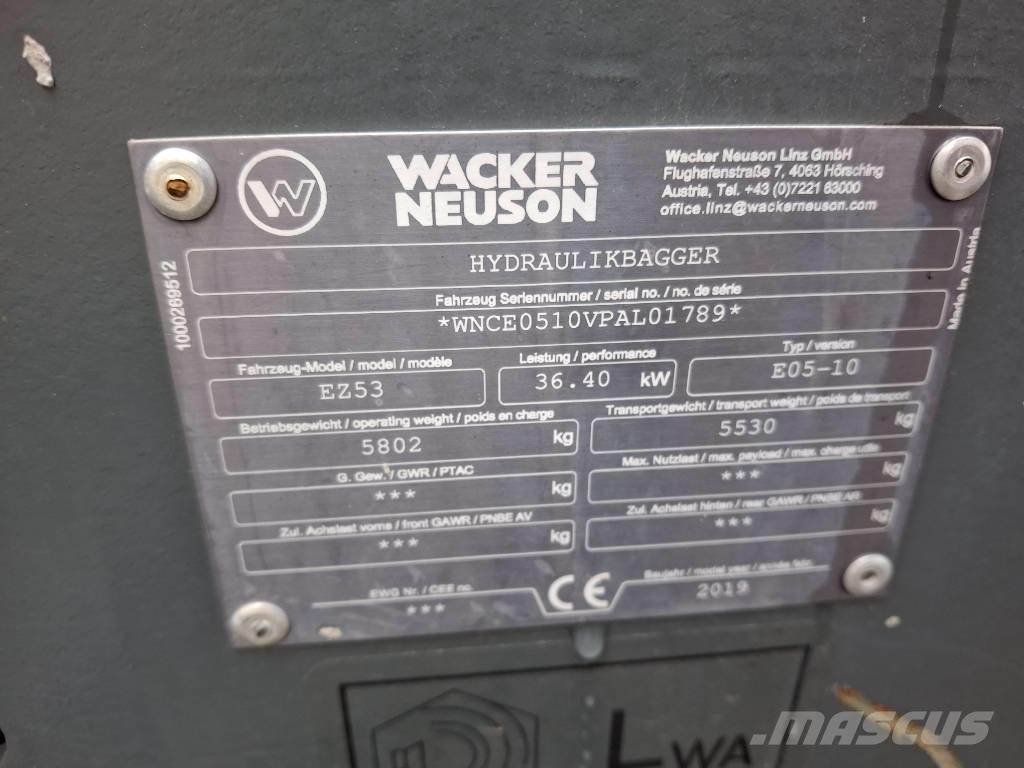 Wacker Neuson EZ 53 Minigraafmachines < 7t