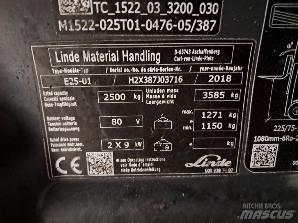 Linde E25-01 Elektrische heftrucks