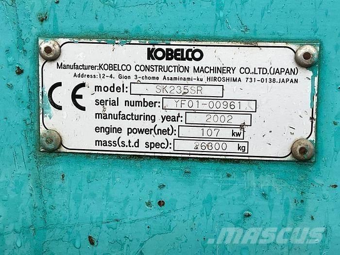 Kobelco SK235 SR Rupsgraafmachines