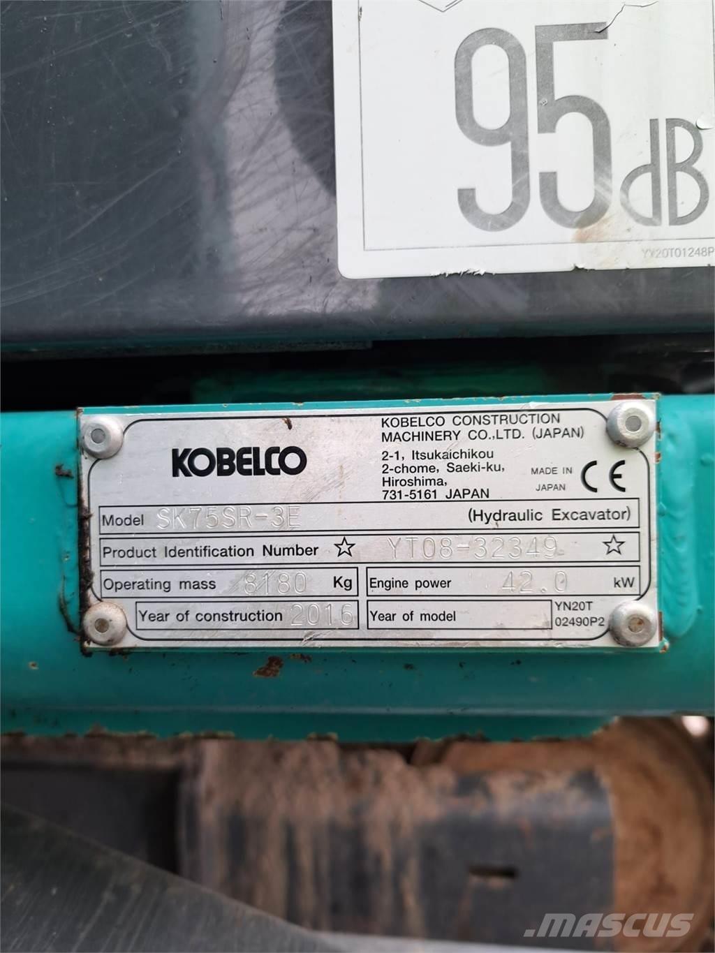 Kobelco SK75SR-3E Minigraafmachines < 7t