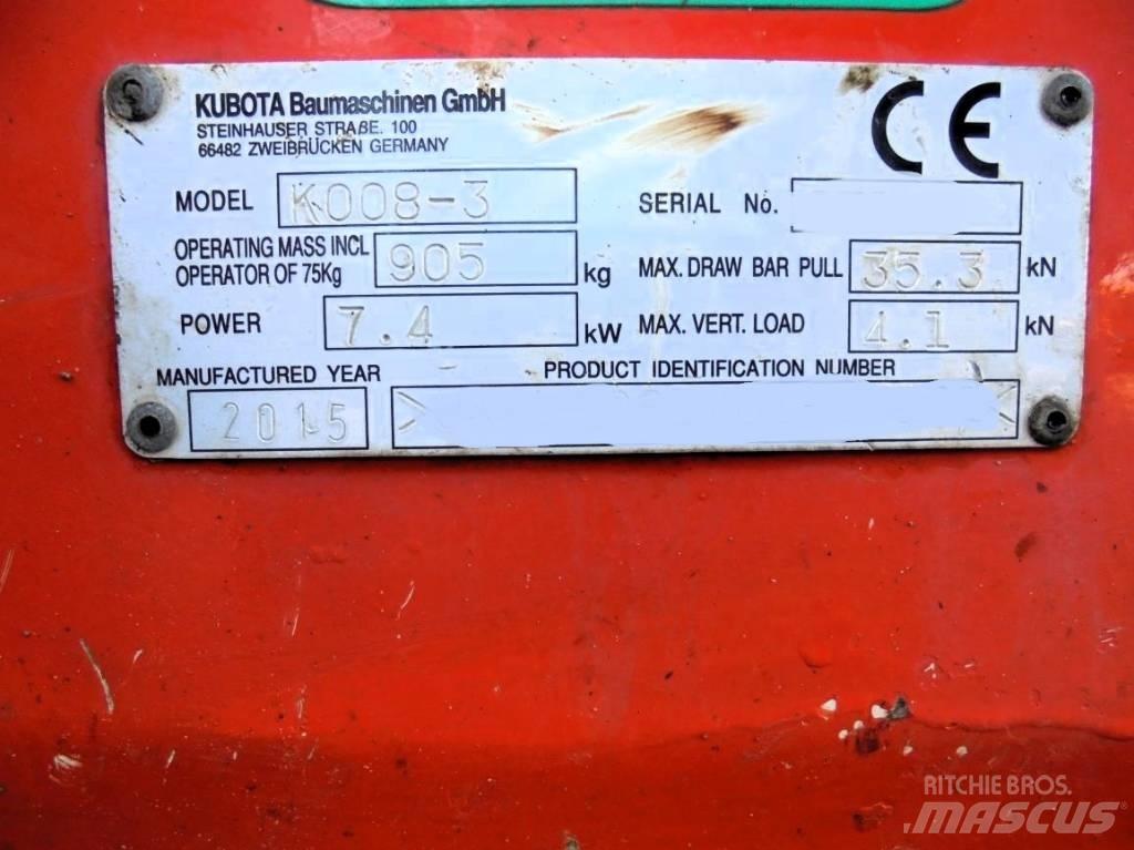 Kubota K 008-3 Minigraafmachines < 7t