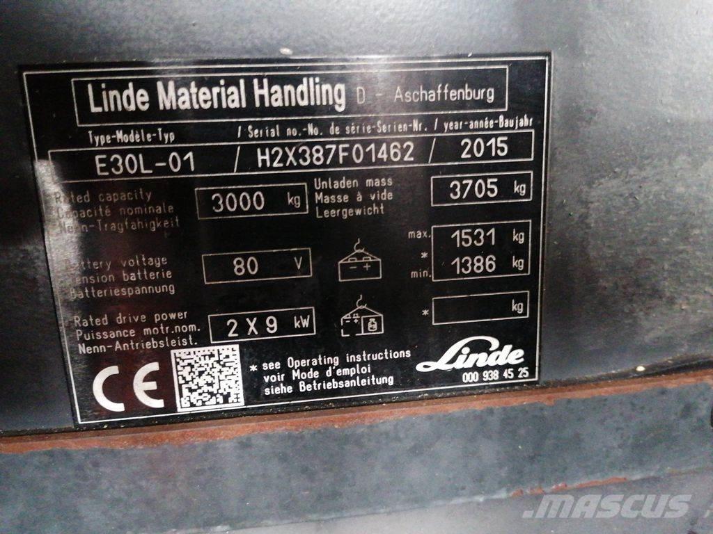 Linde E30L-01 Elektrische heftrucks