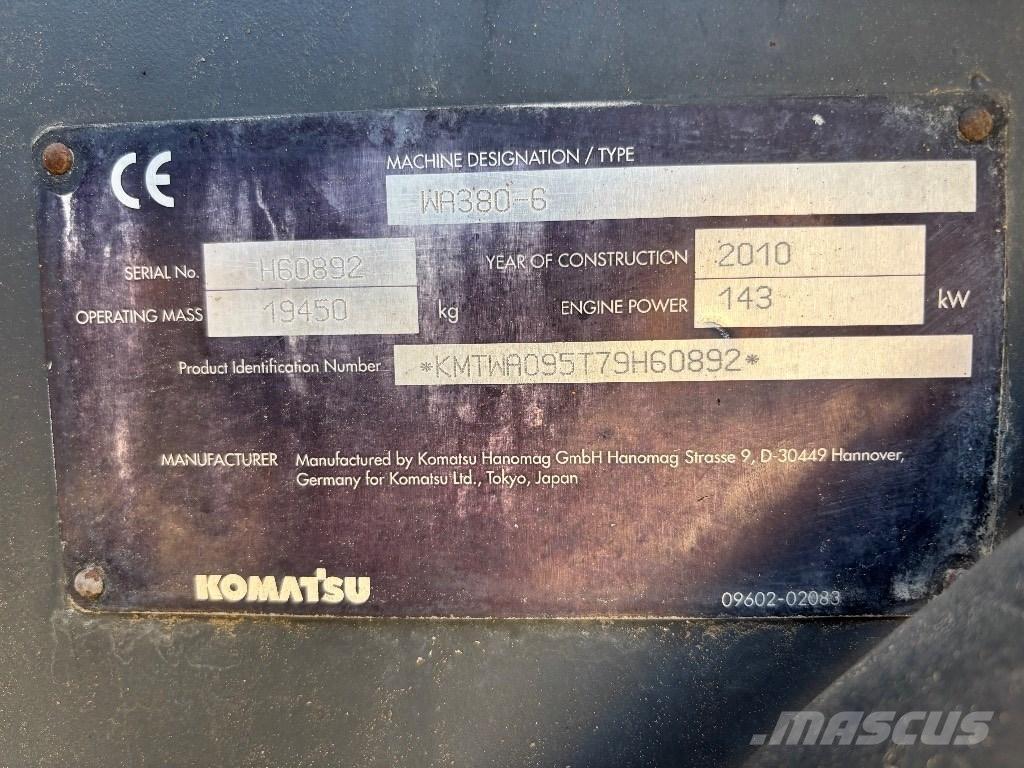Komatsu WA 380-6 Wielladers