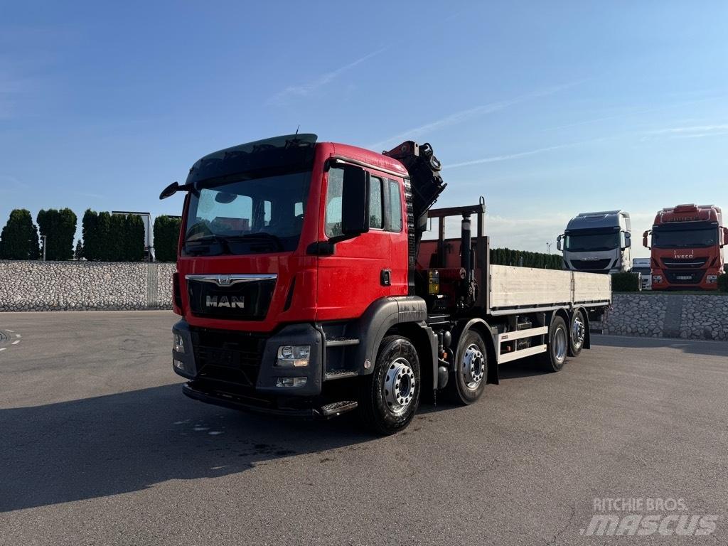 MAN TGS 35.440 Vlakke laadvloer met kraan
