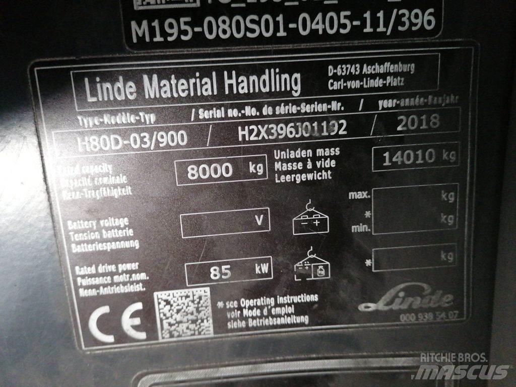 Linde H80D-03/900 Diesel heftrucks