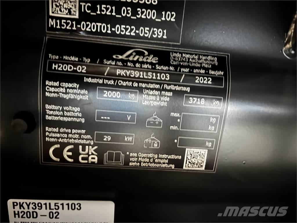 Linde H20D Diesel heftrucks
