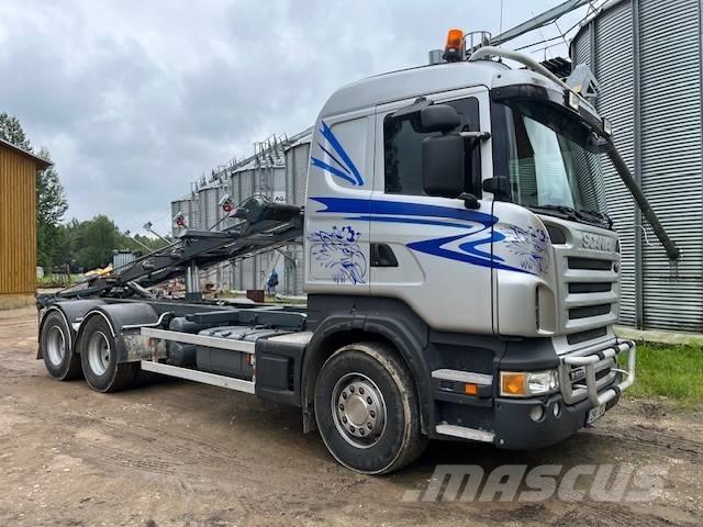 Scania R 500 Containertrucks met kabelsysteem
