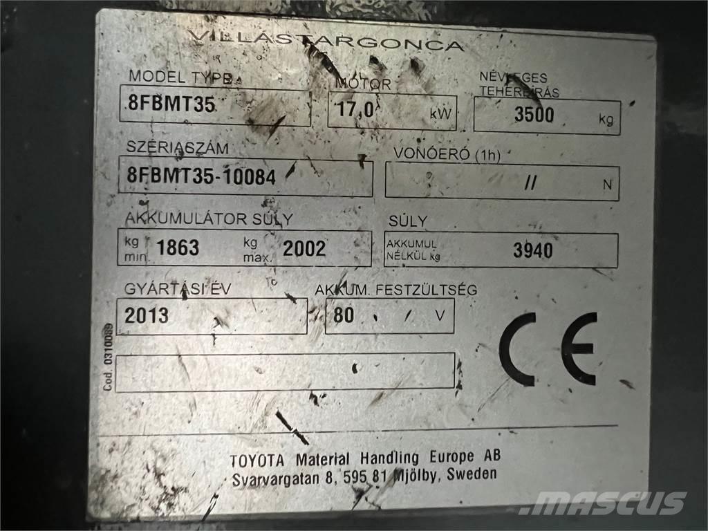 Toyota 8FBMT35 Elektrische heftrucks