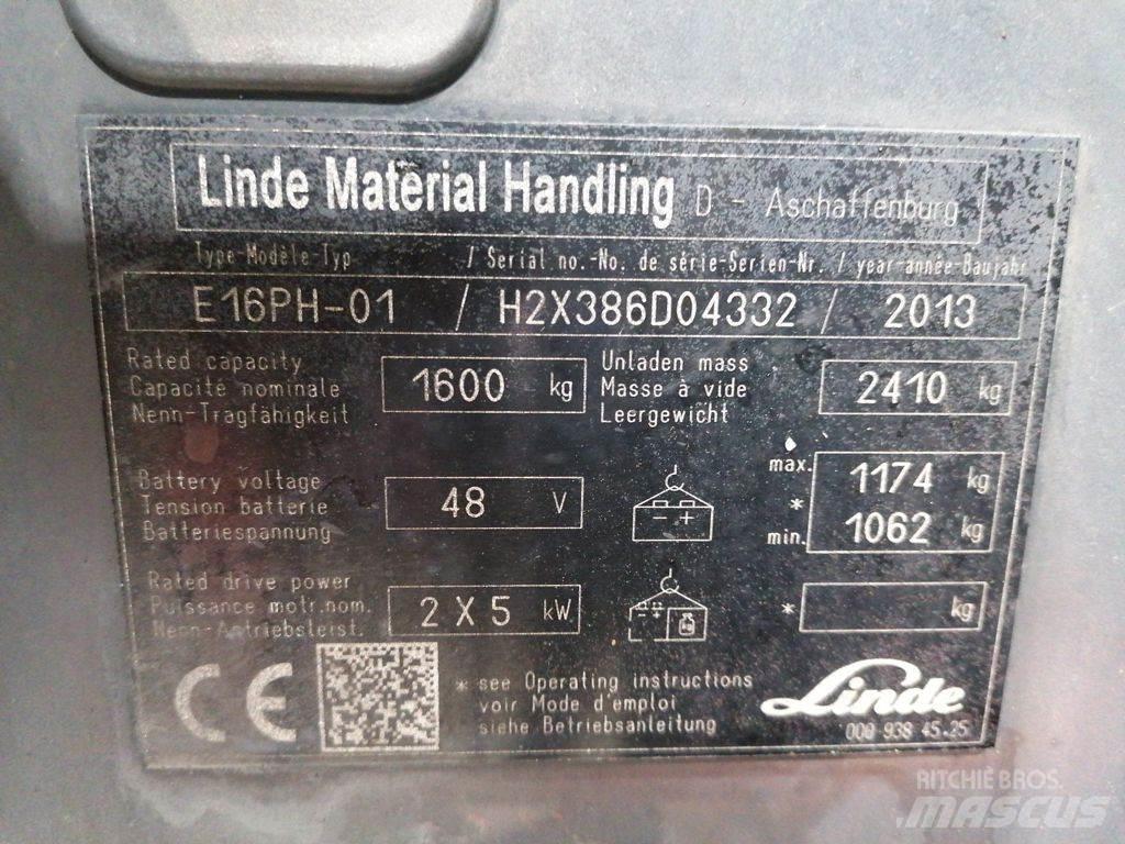 Linde E16PH-01 Elektrische heftrucks