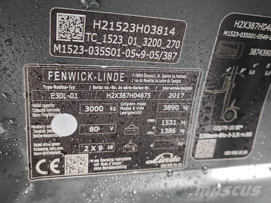 Linde E30L-01 Elektrische heftrucks
