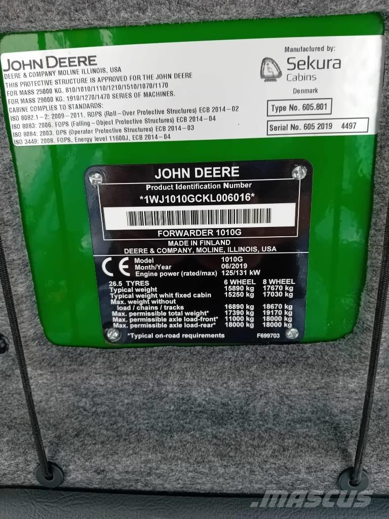 John Deere 1010G Uitrijwagens