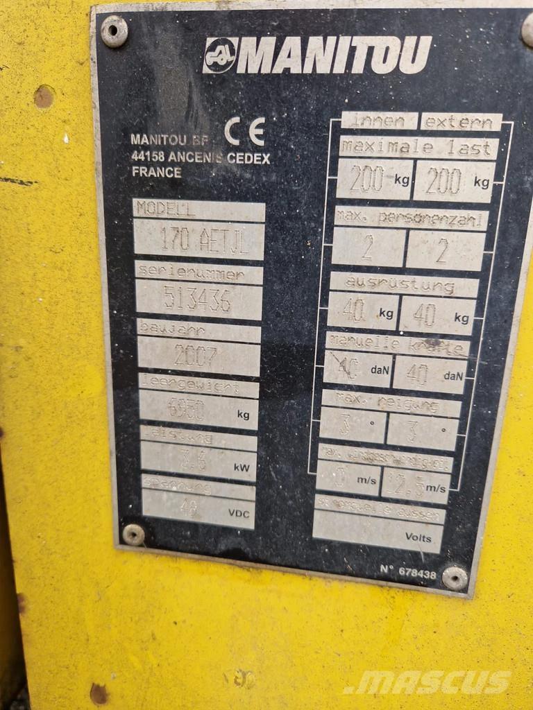 Manitou 170 AETJL Knikarmhoogwerkers