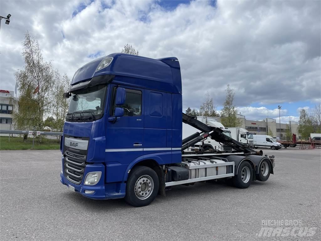 DAF XF510 6x2 Vrachtwagen met containersysteem
