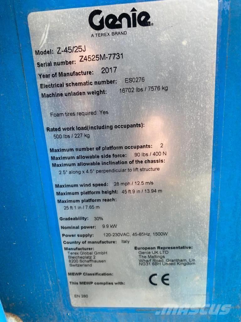 Genie Z 45/25 J BI Knikarmhoogwerkers