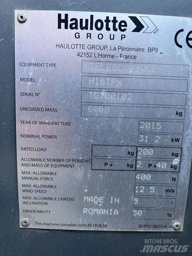 Haulotte H 16 TPX Knikarmhoogwerkers