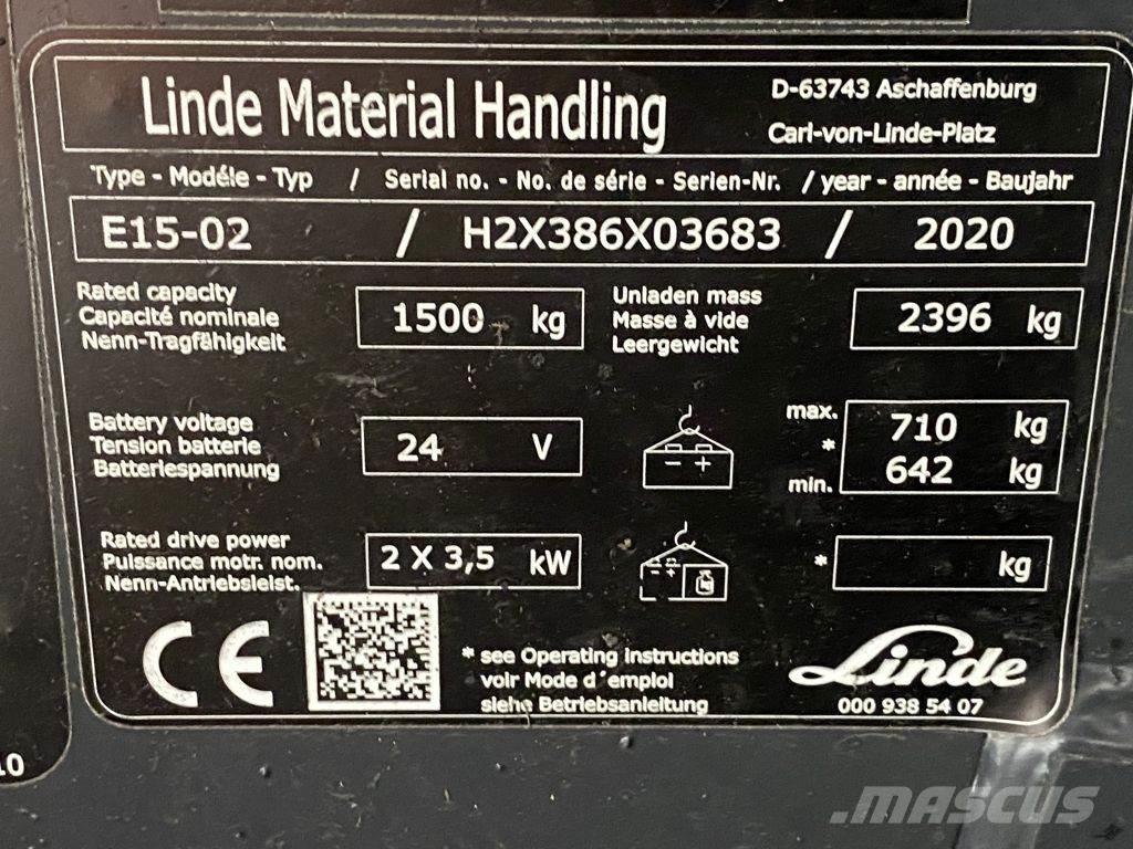 Linde E15-02 Elektrische heftrucks