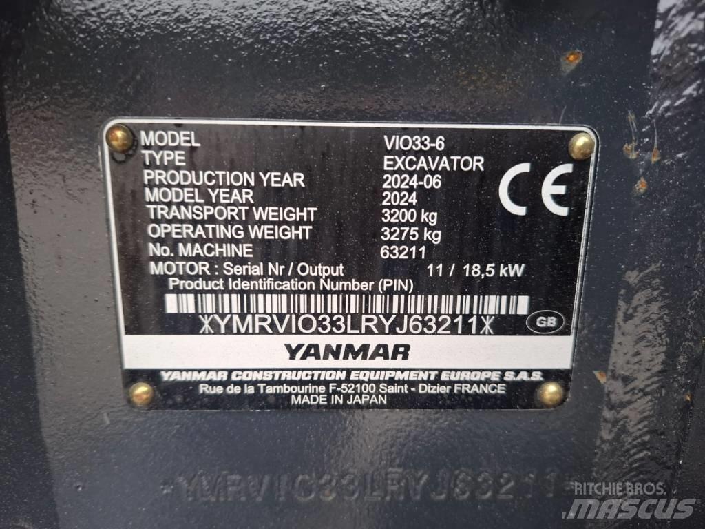 Yanmar Vio 33-6 Minigraafmachines < 7t