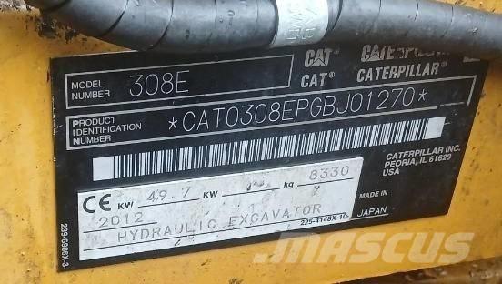 CAT 308 E CR Midigraafmachines 7t - 12t
