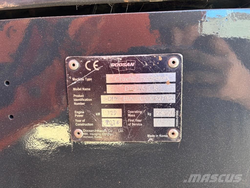 Doosan DX 235 LCR Rupsgraafmachines