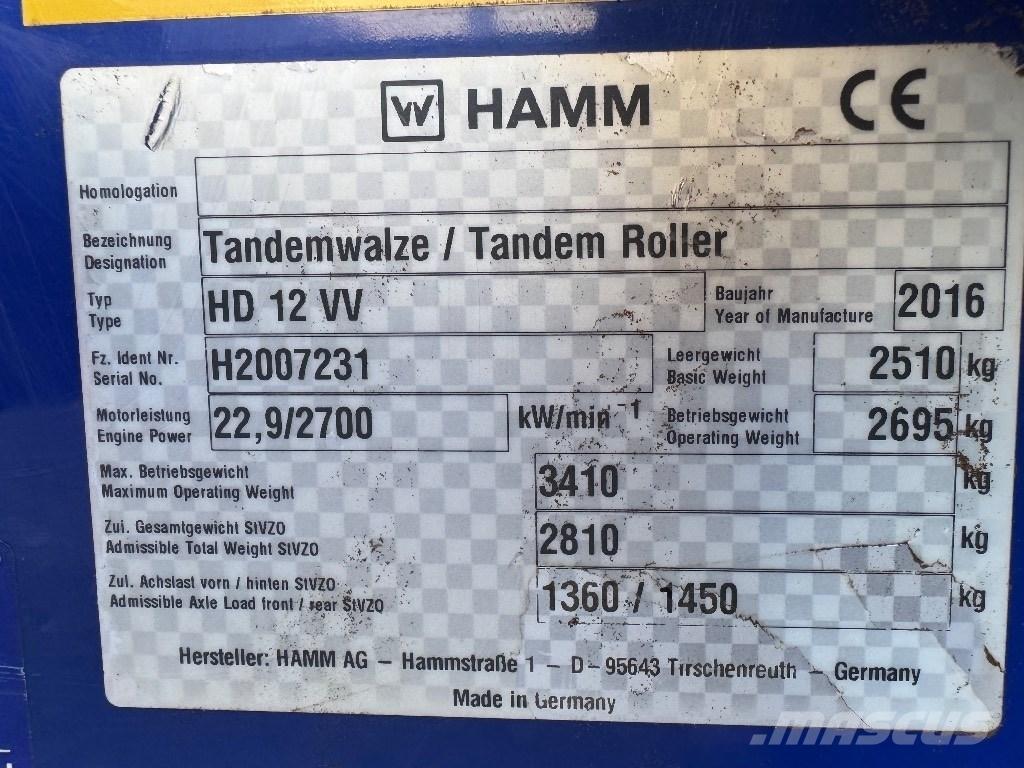 Hamm HD 12 VV Duowalsen