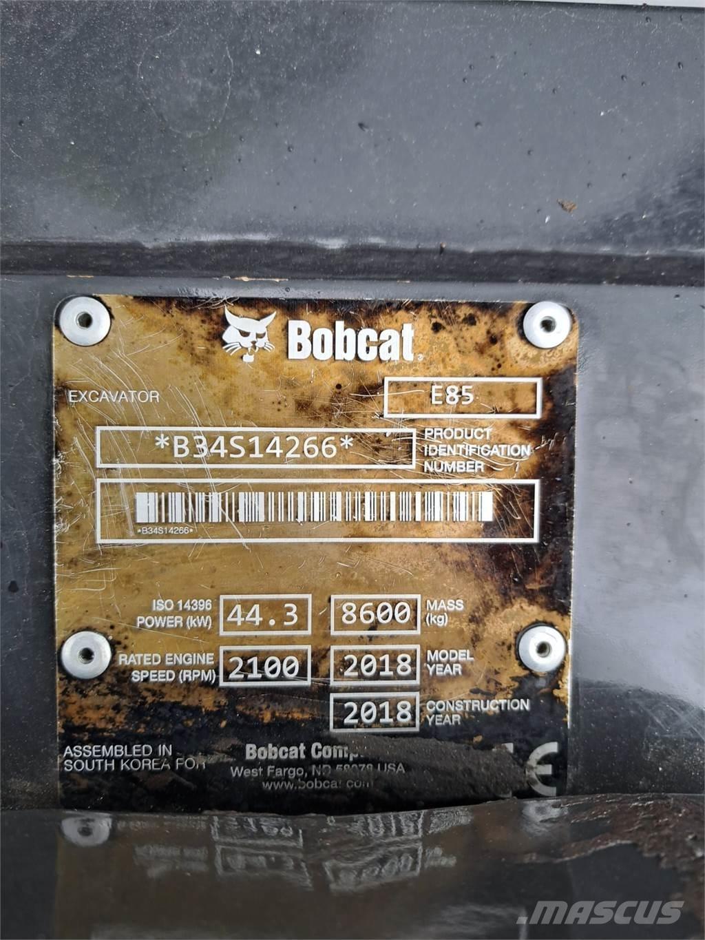 Bobcat E85 Minigraafmachines < 7t