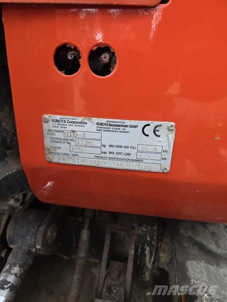 Kubota U 10-3 Minigraafmachines < 7t